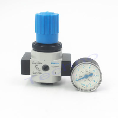LR-1/4-D-MINI เครื่องปรับกรองอากาศ เครื่องเล็บโลหะ เครื่องปรับความดัน FESTO