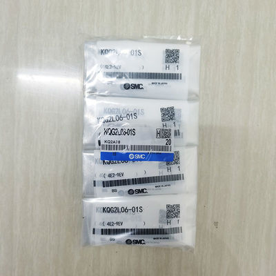 SS316 สายต่อท่อก๊าซทรง L ที่มีเส้นใย KQG2L06-01S SMC IOC