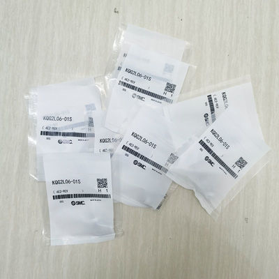 SS316 สายต่อท่อก๊าซทรง L ที่มีเส้นใย KQG2L06-01S SMC IOC