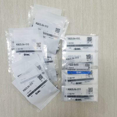 SS316 สายต่อท่อก๊าซทรง L ที่มีเส้นใย KQG2L06-01S SMC IOC
