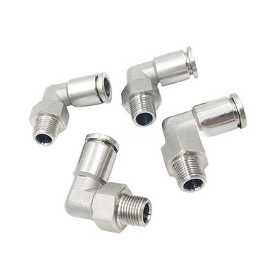 ปุ่มในอัดลม SUS 316L 90 องศามุมขวา Tube Joint KQG2L06-01S