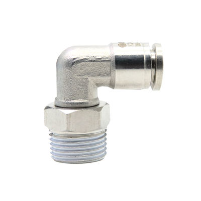 ปุ่มในอัดลม SUS 316L 90 องศามุมขวา Tube Joint KQG2L06-01S
