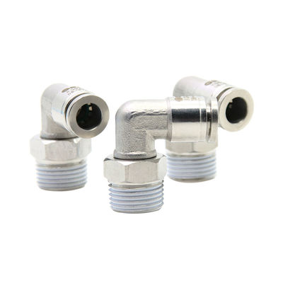 ปุ่มในอัดลม SUS 316L 90 องศามุมขวา Tube Joint KQG2L06-01S