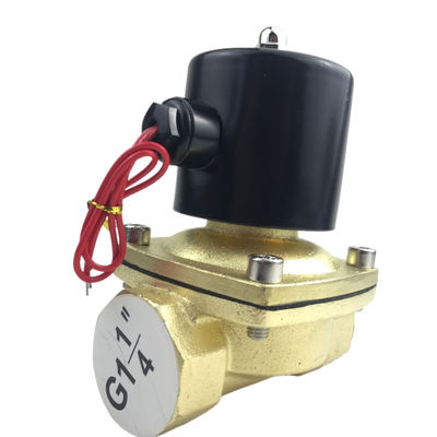 2W350-35 1 1/4 นิ้ว ธรรมดาทองเหลือง Solenoid วาล์วน้ํา วาล์วอากาศ ปกติปิด NC