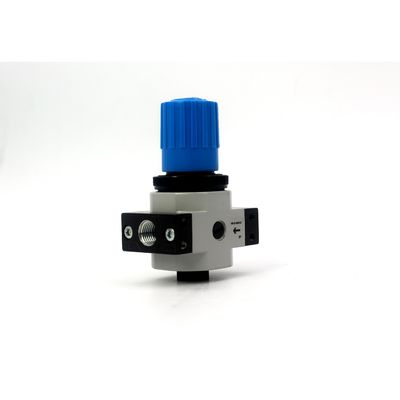 FESTO LR-1/8-D-MINI 159624 LR-1/8-D-MINI-MPA 8002274 วาล์วควบคุมความดันจากสกัดเหล็กซิงค์ มีเครื่องวัดความดัน 0.5-12 บาร์