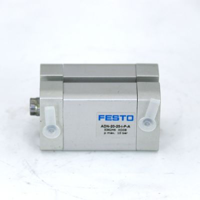 ADN-12-10-A-P-A FESTO กระบอกปนูเมติกการกระทําสองครั้ง กระบอกพิสตัน 12 มิลลิเมตร การตี 10 มิลลิเมตร กระบอกคอมแพคต์