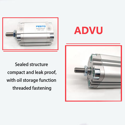 ซิลินเดอร์ปนิวเมติกคอมแพคต์ที่มีพิสตัน ชาย Thread 7 bar ADVU-16-40-A-P-A