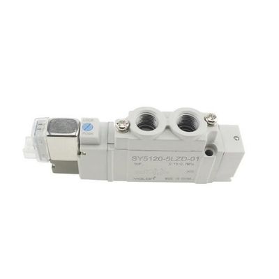 SMC วาล์วโซเลนอยด์ SY5320-5LZD-C6 DC12V การสัมผัสหนึ่งขนาด Port ใส่ ø6 3 ตําแหน่งปิดศูนย์กลาง