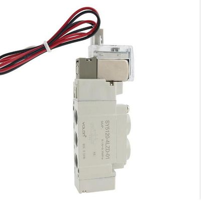 SMC วาล์วโซเลนอยด์ SY5320-5LZD-C6 DC12V การสัมผัสหนึ่งขนาด Port ใส่ ø6 3 ตําแหน่งปิดศูนย์กลาง
