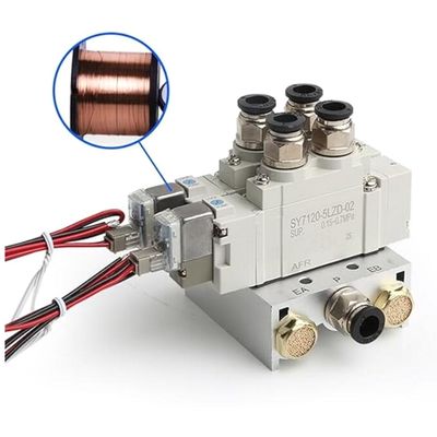 SY5220-5LZD-C4 วาล์วโซเลนอยด์ SMC 2 ตําแหน่ง Double DC24V One-Touch Fitting Port Size Ø4