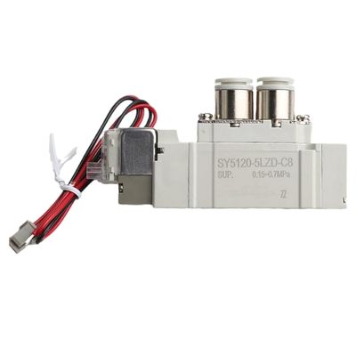 SMC SY5220-6LZD-01 DC12V Port ขนาด 1/8 พนูเมติก Solenoid Valve Thread Piping 2 ตําแหน่ง Double