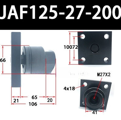 JAF125-27-200 M27x2 ขนาดนาม สําหรับกระบอกอากาศ ความเหมาะสมการออกแบบง่าย
