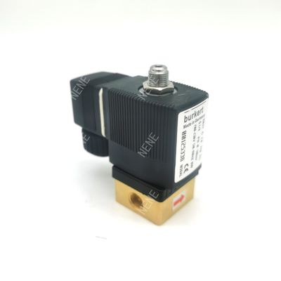 BURKERT วาล์วแม่เหล็กไฟฟ้า 00126195 6014 D เปิดปกติ G1/8 1.5 หลุมระบาย DC24V 8W