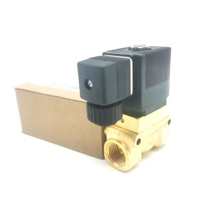 00126201 6014 D ปกติ BURKERT วาล์วไฟฟ้าแม่เหล็ก เปิด G1/8 2.0 หลุมระบาย AC220V 8W วาล์วทองแดง 32 * 32 0~10bar