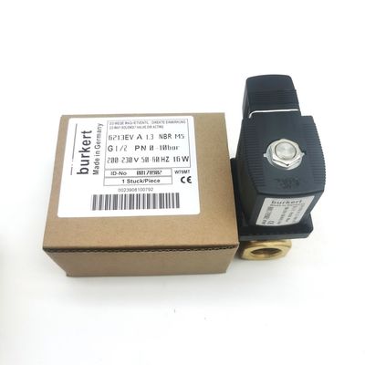 00126204 6014 D วาล์วโซเลโนอิดทองแดง Burkert เปิดปกติ G1/8 2.5 หลุมไหล AC220V 8W