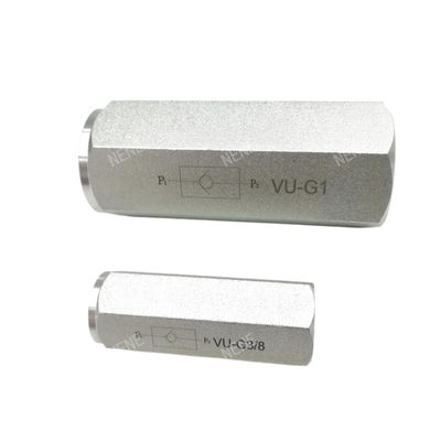 ประเภทหลอด วาล์วไฮดรอลิก VU-G1/4 คาลิเบอร์ วาล์วแบบเดียว