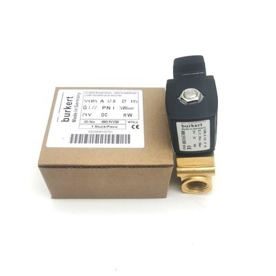 Burkert 00132865 AC24V ซอลีนอยด์ วาล์ว G1/8 6014 C ปิดปกติ 0 ~ 25bar 3/2 Way กรอบทองแดง