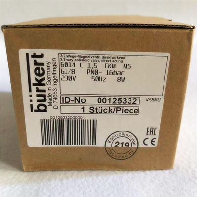 NBR Seal Brass Body Burkert วาล์วควบคุมโซเลนอยด์ 00125332 6014