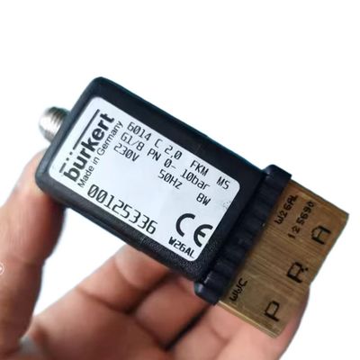 5404 G1/2 2/2 ปิดปกติ 00177853 FKM วาล์วแม่เหล็กอิเล็กตรอนปิด BURKERT วาล์วหลอดเหล็ก AC24V 8W 1-50bar
