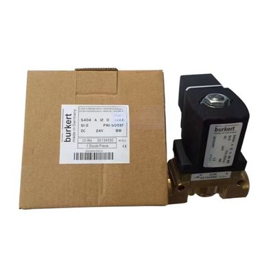 กลมเหลือง Burkert ซอลีนอยด์ 00308503 DC24V 8W G3/4 2/2 ปิดปกติ 20 หลุมไหล 5404 ประเภท 1-32 Bar