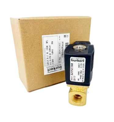 กลมเหลือง Burkert ซอลีนอยด์ 00308503 DC24V 8W G3/4 2/2 ปิดปกติ 20 หลุมไหล 5404 ประเภท 1-32 Bar