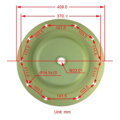 96475-A 96476-T วาลล์กระแทกกระแทก Ingersoll Rand Santoprene PTFE