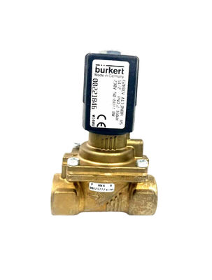00301170 BURKERT 5404 G1/2 2/2 เปิดปกติ 12 หลุมระบาย FKM (ฟลูออรูเบอร์) ผูกปิดหลอดพวงมาลัย AC24V 8W 1-32bar