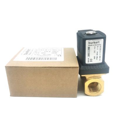 Burkert Solenoid Valve กรอบทองแดง 00308120 G1 2/2 เปิดปกติ 25 หลุมระบาย FKM (ฟลูออรูเบอร์) ปิด 8W 1-25bar