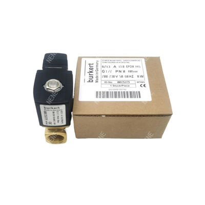 Burkert Electric Solenoid Valve 00126092 6013 ประเภทการกระทําโดยตรง G1/8 นิ้ว 3.0 หลุมระบาย FKM Seal 24VAC 8W 0 ~ 10bar