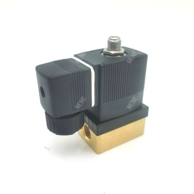 FKM Seal วาล์วโซเลนอยด์ G1/4 นิ้ว G1/4 นิ้ว 00125304 6013 ประเภทการกระทําตรง 2/2 ปิดปกติ 3.0 หลุมระบาย FKM Seal 220VAC 8W 0~10bar กรอบวาล์วทองแดง