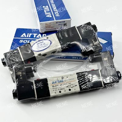 4V130C-M5 AIRTAC วาล์วไฟฟ้าแม่เหล็ก AC220V DC24V 5/3-Way กันระเบิด
