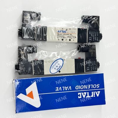 AIRTAC 4V230C-06 อลูมิเนียมสลัด วัสดุร่างกาย วาล์วไฟฟ้าแม่เหล็ก 24VDC 220V สําหรับการใช้งานความดันสูง
