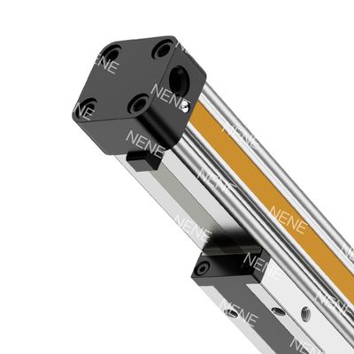 OSP-P25-2500/2700/2900/3000 ระบบกระบอกไร้ไม้ กระบอกปนูเมติกพิสตันที่มีการทํางานสองครั้ง มีแรงกดทํางานสูงสุด 8 บาร์