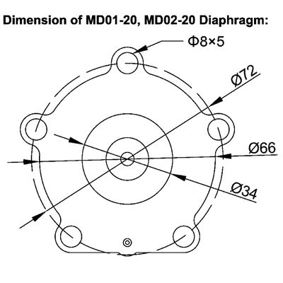TH-5820-B MD01-20 MD02-20 แดแอฟราแกมสําหรับ 3/4' Taeha ปั๊มปั๊ม TH-4820-B TH-5825-B TH-5820-C TH-4820-C