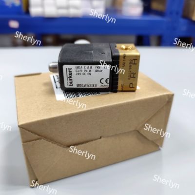 Burkert 00125334 วาล์วซอลีนอยด์สองตําแหน่งสามทาง 6014 ซีรีส์ C ปิดปกติ G1/8 กําแหน่งวาล์วทองแดง