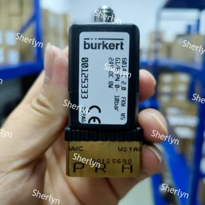 Burkert 00125334 วาล์วซอลีนอยด์สองตําแหน่งสามทาง 6014 ซีรีส์ C ปิดปกติ G1/8 กําแหน่งวาล์วทองแดง