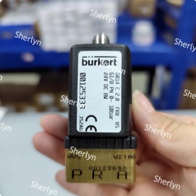 Burkert 00125334 วาล์วซอลีนอยด์สองตําแหน่งสามทาง 6014 ซีรีส์ C ปิดปกติ G1/8 กําแหน่งวาล์วทองแดง