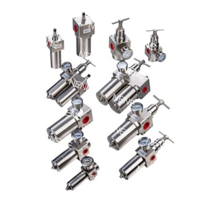 SFSRSL400 1/2" ขนาดเส้นลื่นกรองอากาศ เครื่องปรับกรองสแตนเลสสามชิ้น เครื่องปรับกรองน้ํามัน