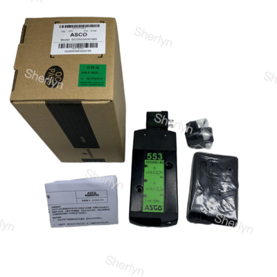 วาล์วโซลินอยด์ SCG553A002MS ASCO แบบขดลวดคู่ 3/2 ทาง รุ่น 553