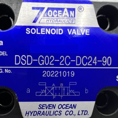 วาล์วแม่เหล็กไฟฟ้า DSD-G02-2C-DC24-90 แรงดันไฟฟ้า DC24V 7OCEAN
