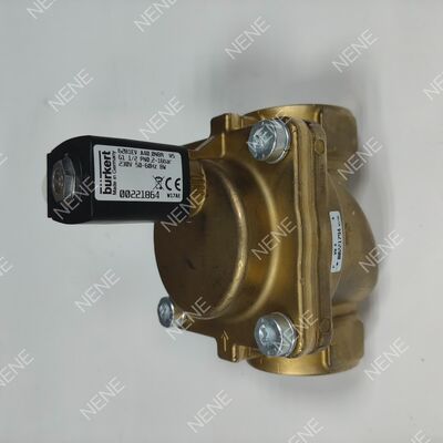 AC220V วาล์วโซเลนอยด์อุณหภูมิสูง BURKERT ประเภท 6281 00221870 G3/8 2/2 ปิดปกติ กรอบทองแดง 13.0 ช่อง FKM ผนึก 8W 0.2-16bar 0 ถึง +120 °C