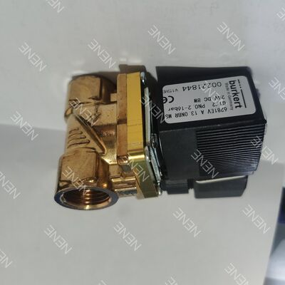 FKM Seal Solenoid Valve BURKERT ประเภท 6281 00221869 G3/8 Port 2/2 ปิดปกติ กรอบทองแดง 13.0 เปิด AC24V 8W 0.2-16bar 0 ถึง +120 °C
