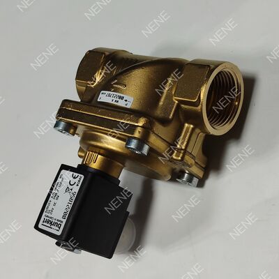 วาล์วโซลินอยด์ AC220V ทนอุณหภูมิสูง ซีล FKM รุ่น BURKERT 6281 00221876 G3/4 2/2 NC ตัวเรือนทองเหลือง รู 13.0 8W 0.2-16bar 0~+120°C