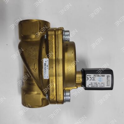 AC24V อุณหภูมิสูง FKM Seal Solenoid Valve BURKERT ประเภท 6281 00221878 G3/4 2/2 NC กรอบทองแดง 20.0 ช่อง 8W 0.2-16bar 0~+120°C