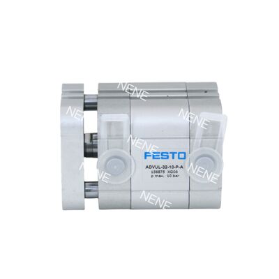 156845 Festo ADVUL-12-10-P-A กระบอกสูบนิวเมติกแบบกะทัดรัด Double Acting พร้อมระบบรองรับการกระแทก ขนาดกระบอกสูบ 12 มม. ช่วงชัก 10 มม.