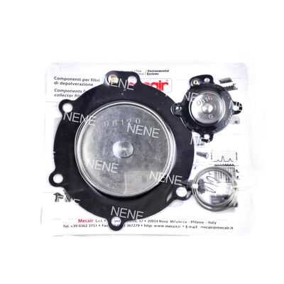ชุดซ่อมไดอะแฟรม FKM/Viton สำหรับวาล์วพัลส์เจ็ท Mecair DB120 DB16 ขนาด 3 นิ้ว และวาล์วขนาด 2.5 นิ้ว รุ่น VNP220, VEM220, VNP420, VEM420, VNP424, VEM424, VNP620, VEM620, VNP720, VEM720