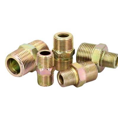 ปากแบน 1/4 "สหภาพร่วมเหล็กก๊าบอนสหภาพ BSP Thread ลดสหภาพท่อ Fitting