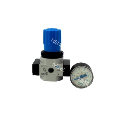 เครื่องปรับความดันแผ่นผ่าตัดที่ทํางานโดยตรง Festo LR-1/4-D-MINI-MPA 8002275 สังกะสีซีนก์ด้วย MPA Gauge G1/4 0.5-12 bar 1500L/min ปุ่มหมุนล็อค