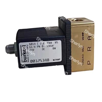 2/2 Way ปริมาณปกติปิด ปริมาตรการตรง Solenoid Valve, Burkert 6013 00126092, G1/8 Thread, 3.0mm ช่อง, กรุงเทพมหานคร, FKM Seal, 24VAC 8W, 0-10bar