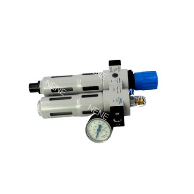 G 1/4 FRL Unit Festo FRC-1/4-D-7-MINI 162755 40μm Manual Drain 0.5-7bar With Pressure Gauge 1300L/min Zinc Alloy